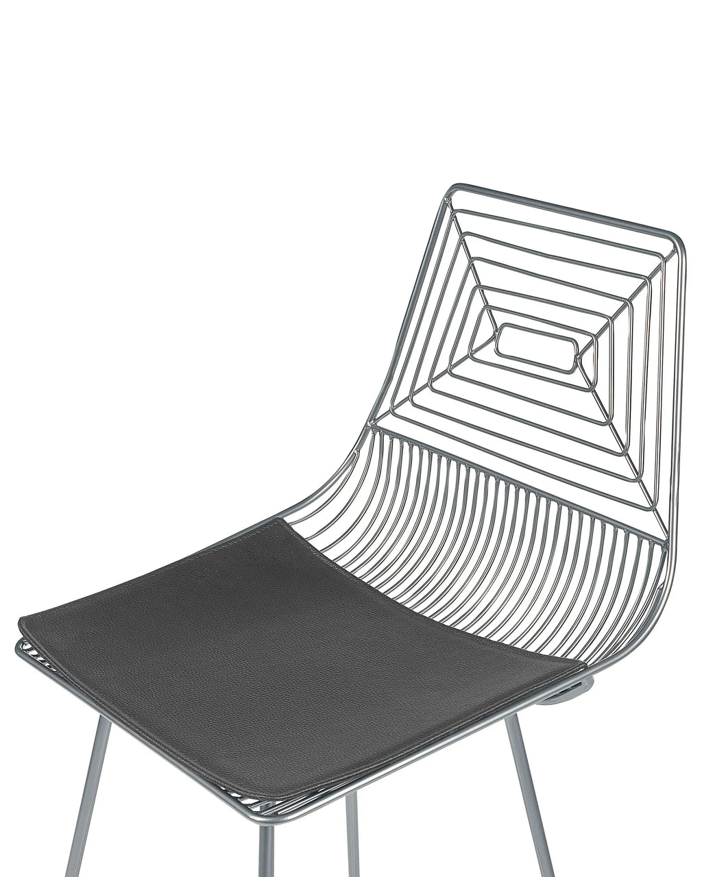Set of 2 Bar Chairs BISBEE Metal Silver
