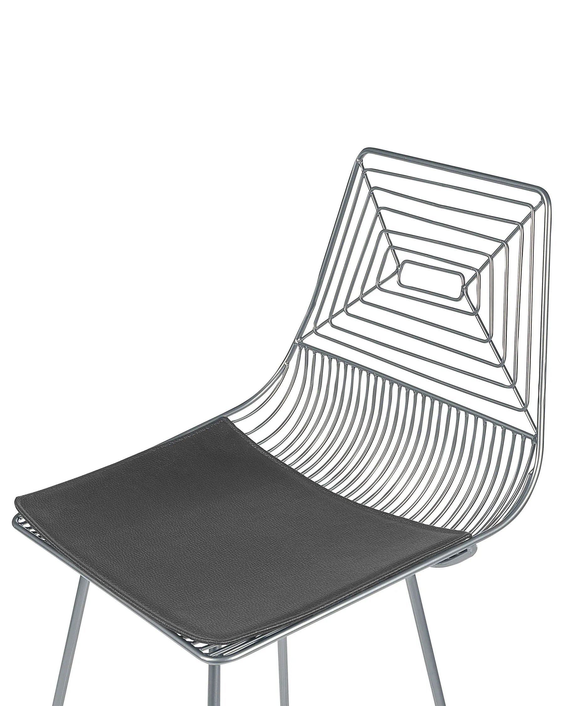 Set of 2 Bar Chairs BISBEE Metal Silver