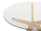 Coffee Table VALLEY Tempered Glass Light Brown