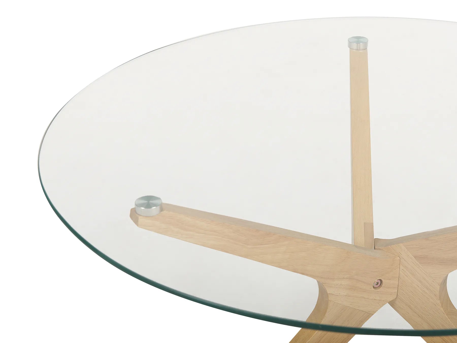Coffee Table VALLEY Tempered Glass Light Brown