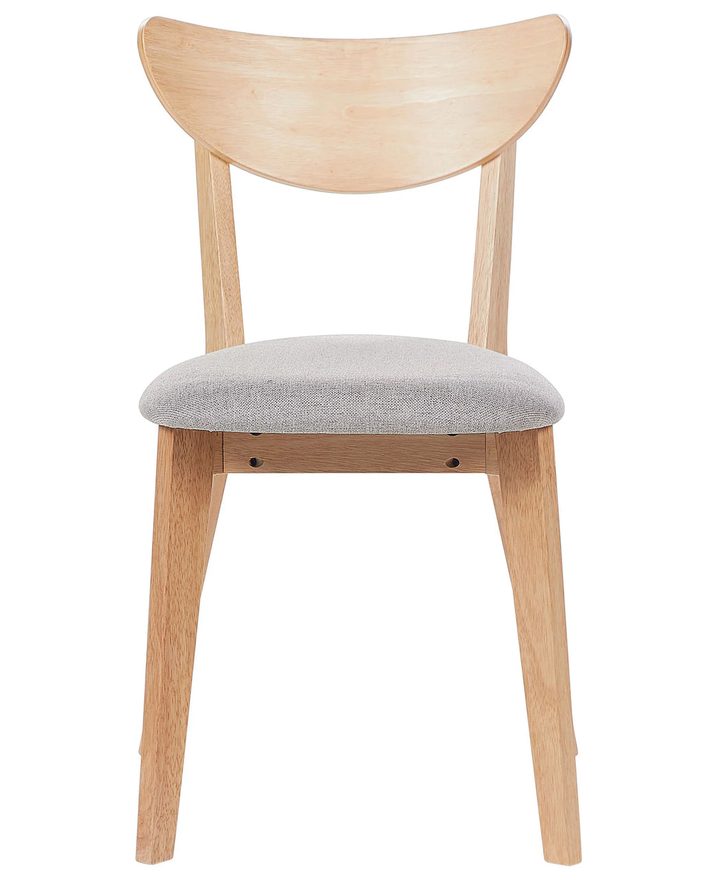 Set of 2 Dining Chairs ERIE Wood Light Brown/ Grey