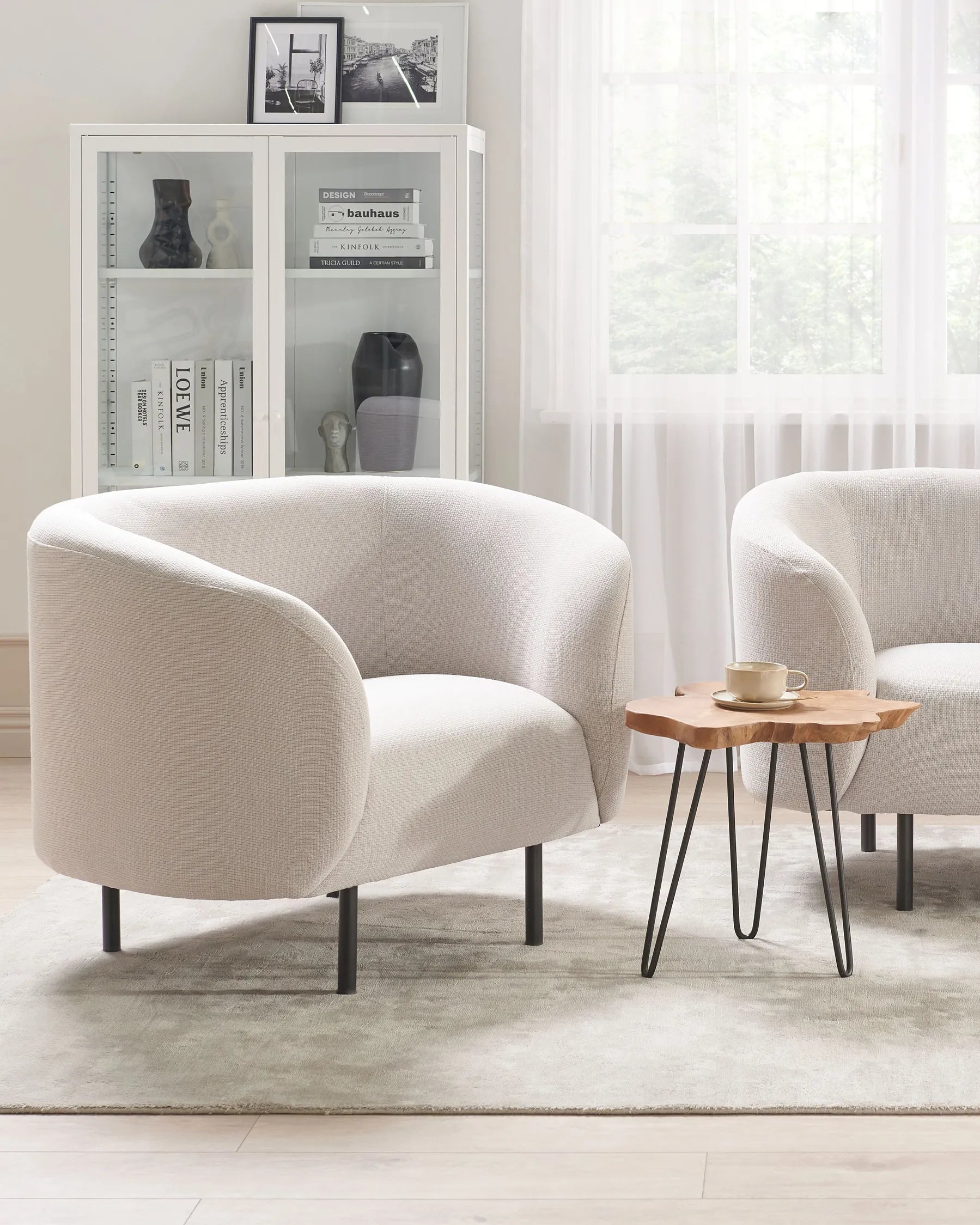 Armchair LOEN Fabric Light Beige