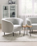 Armchair LOEN Fabric Black/ White