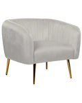 Armchair LACONIA Velvet Light Grey
