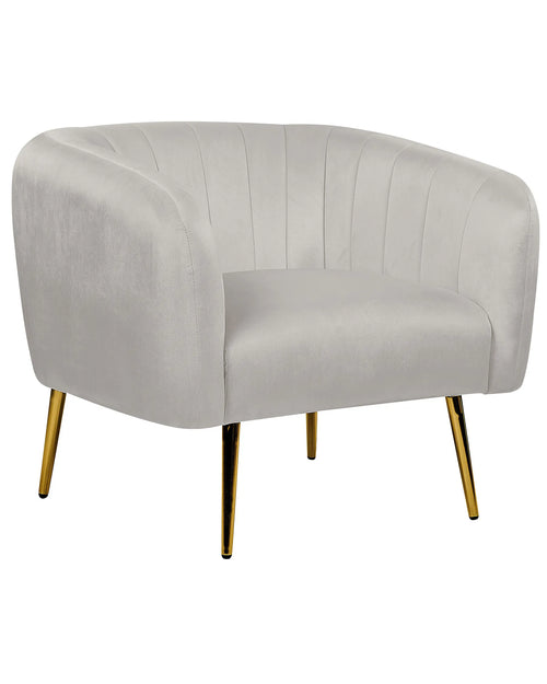 Armchair LACONIA Velvet Light Grey