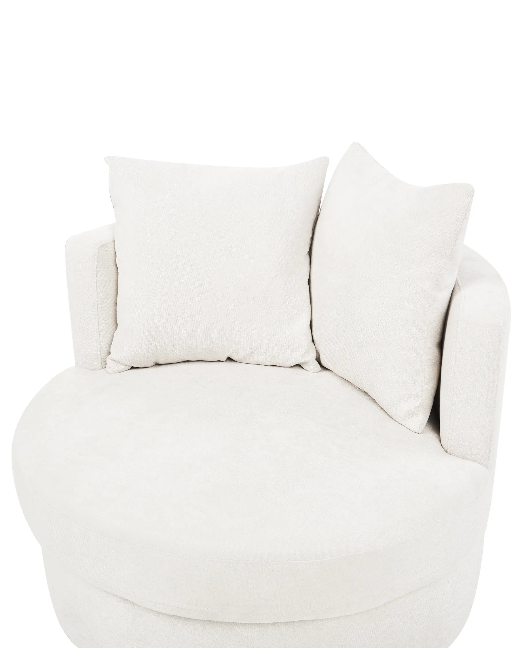 Swivel Armchair DALBY Fabric Light Beige