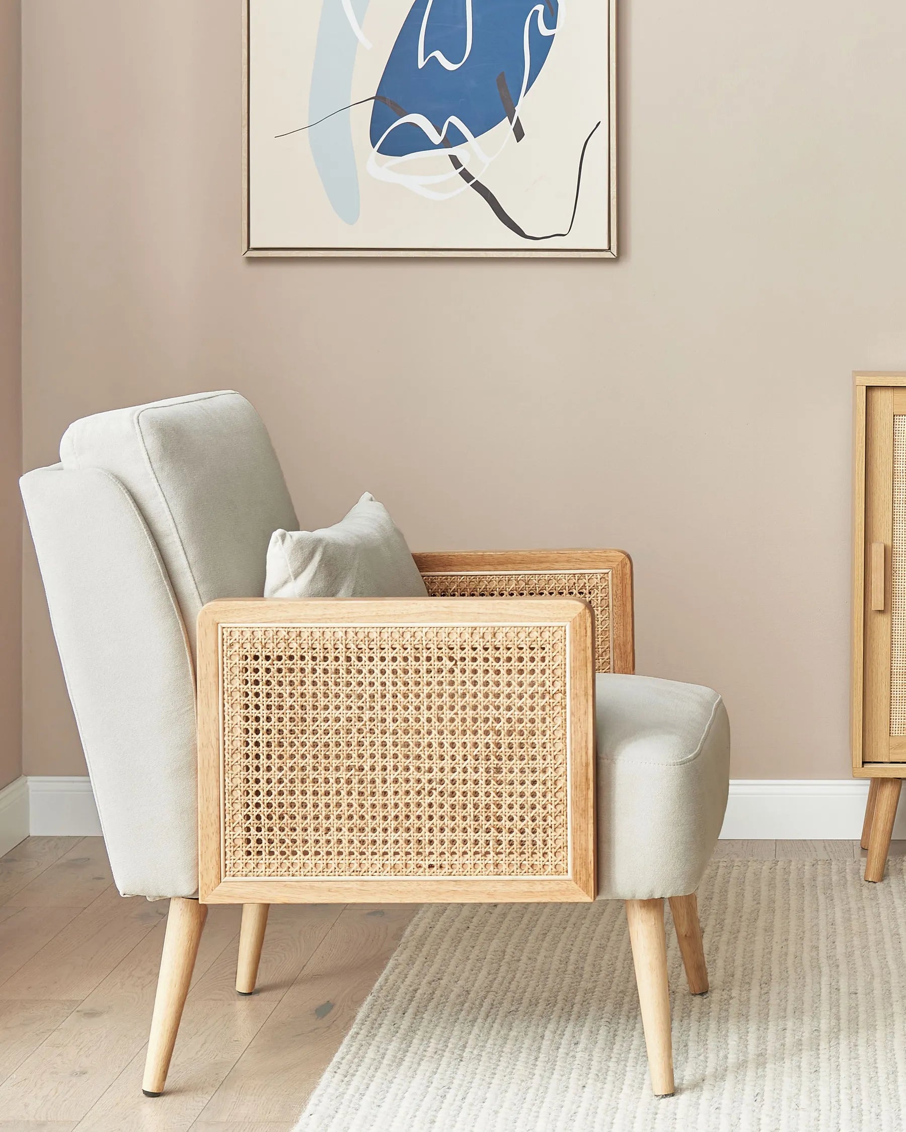 Armchair ORUM Fabric Light Beige