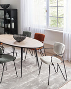Set of 2 Dining Chairs ELKO Fabric Off-White