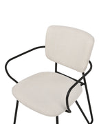 Set of 2 Dining Chairs ELKO Fabric Off-White
