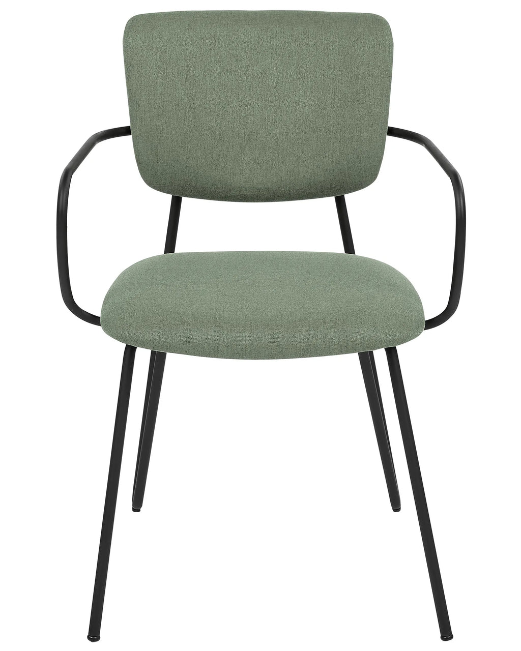 Set of 2 Dining Chairs ELKO Fabric Dark Green