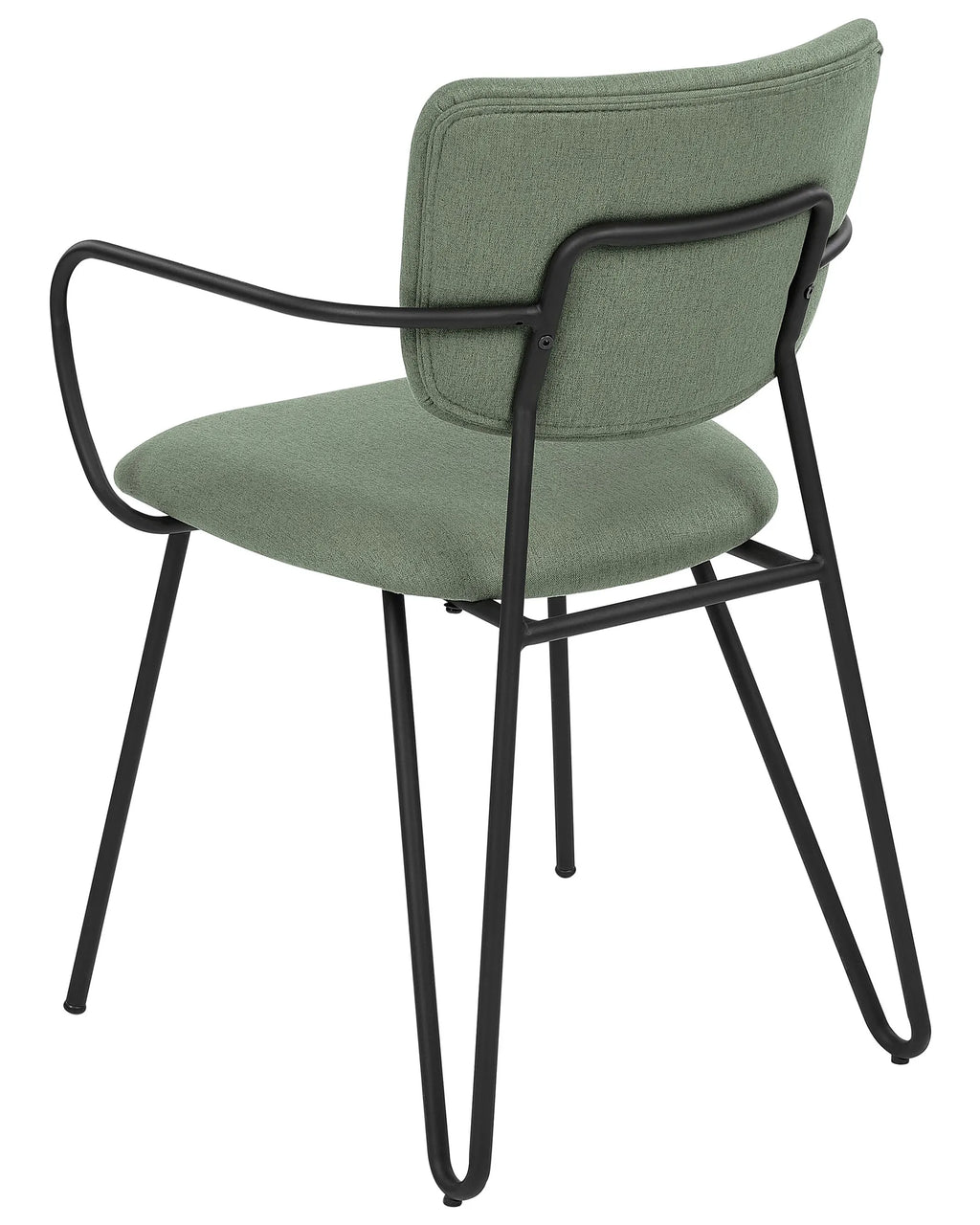 Set of 2 Dining Chairs ELKO Fabric Dark Green
