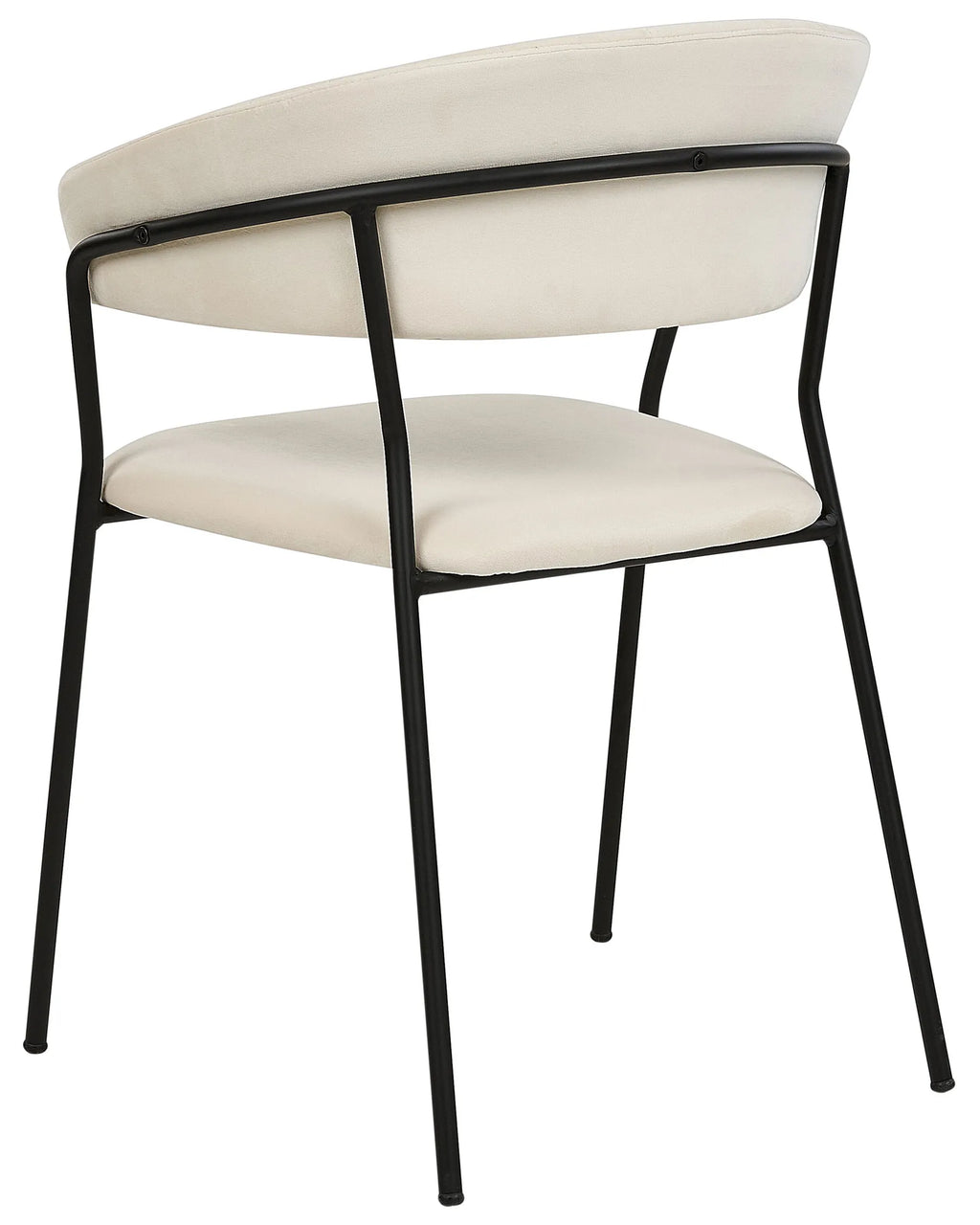 Set of 2 Dining Chairs MARIPOSA Velvet Off-White