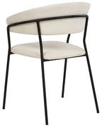 Set of 2 Dining Chairs MARIPOSA Velvet Off-White