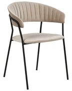 Set of 2 Dining Chairs MARIPOSA Velvet Taupe