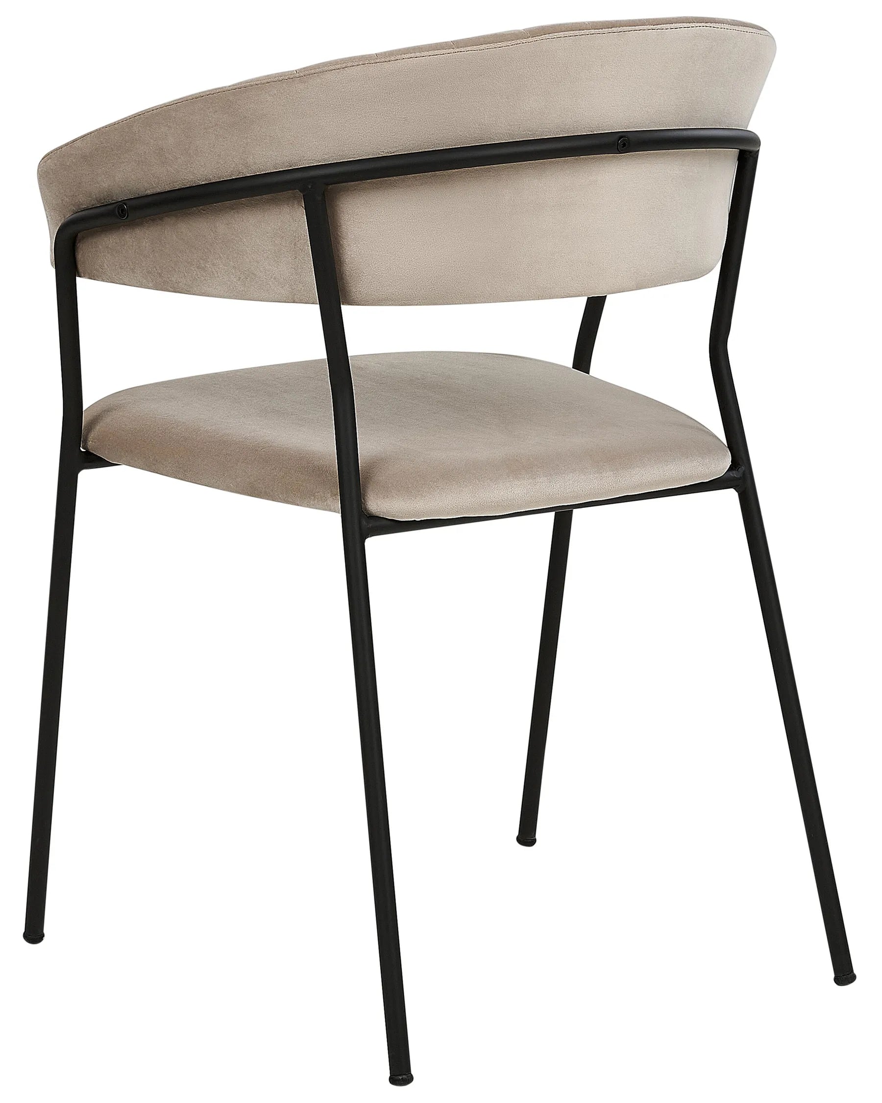 Set of 2 Dining Chairs MARIPOSA Velvet Taupe
