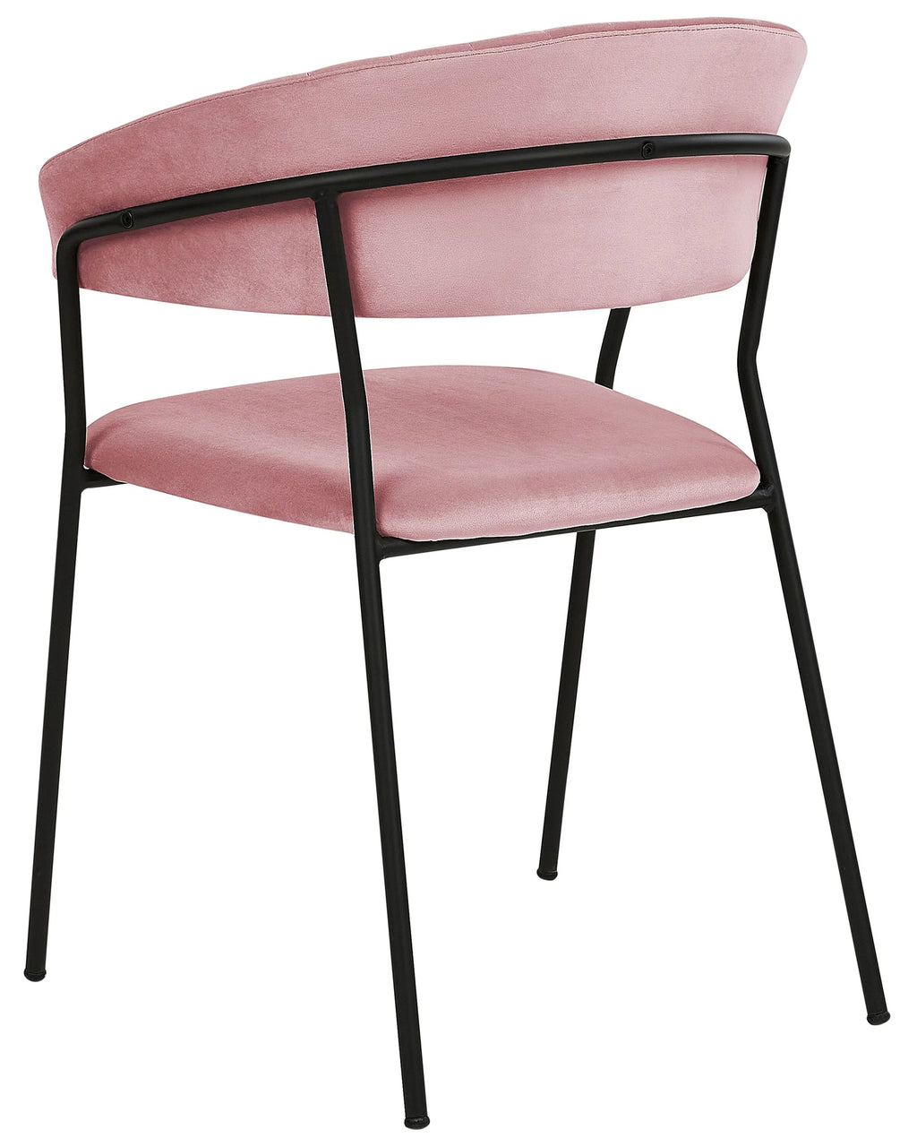 Set of 2 Dining Chairs MARIPOSA Velvet Pink