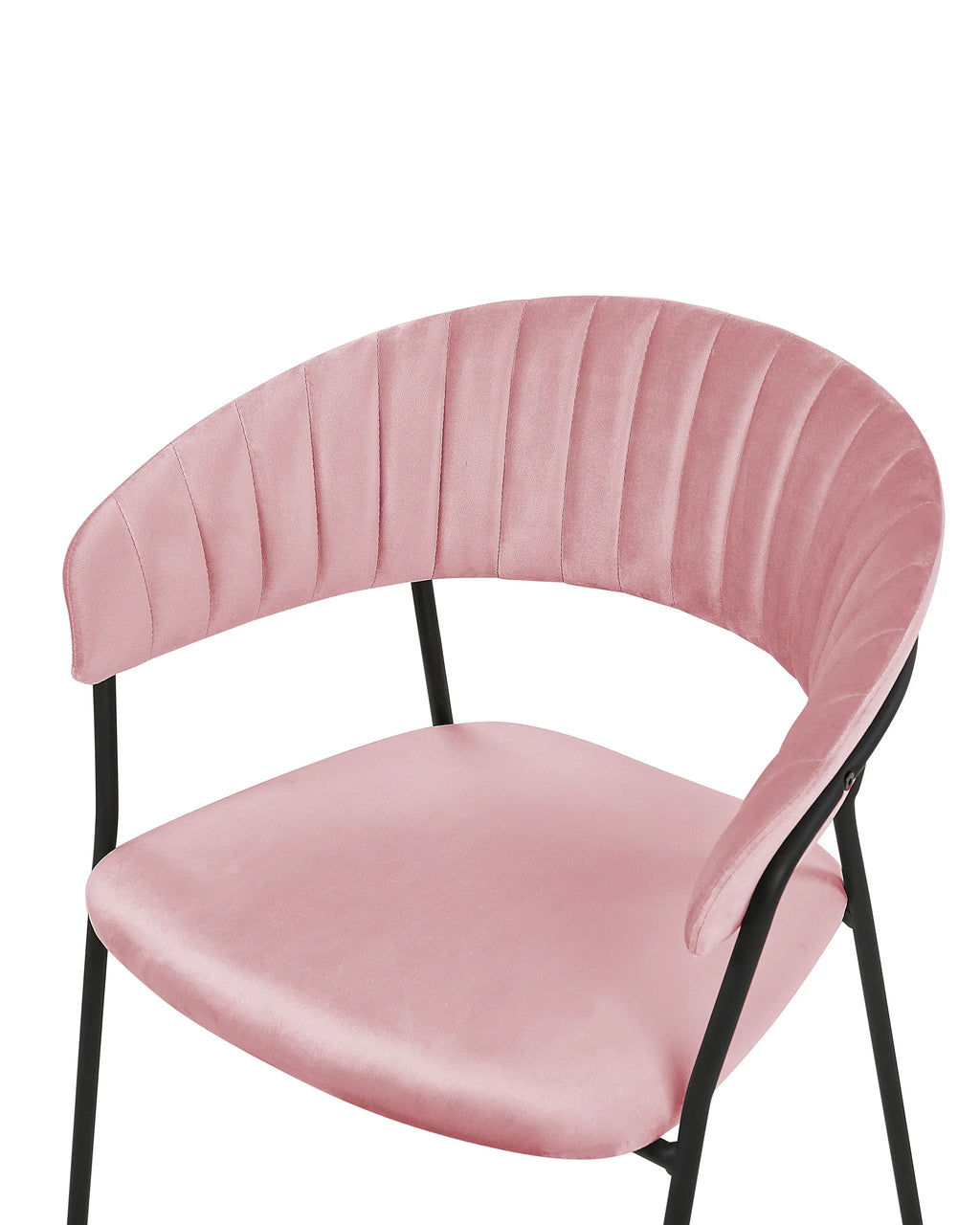 Set of 2 Dining Chairs MARIPOSA Velvet Pink