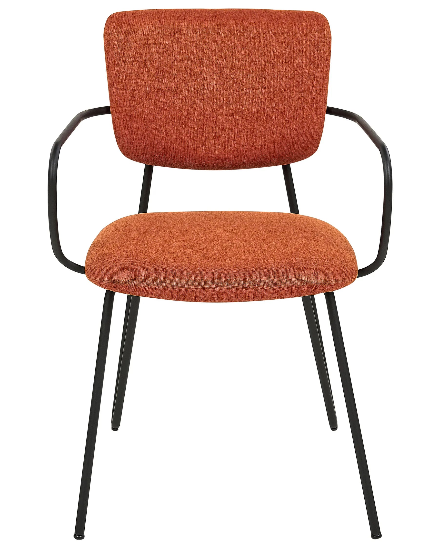 Set of 2 Dining Chairs ELKO Fabric Orange