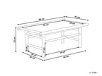Garden Coffee Table TODI 45 cm 80 cm Bamboo Brown