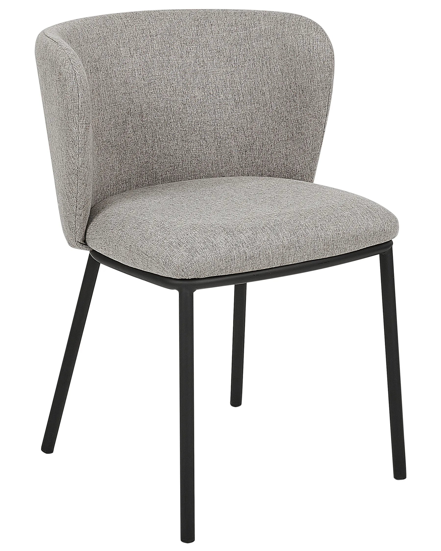 Set of 2 Dining Chairs MINA Fabric Grey