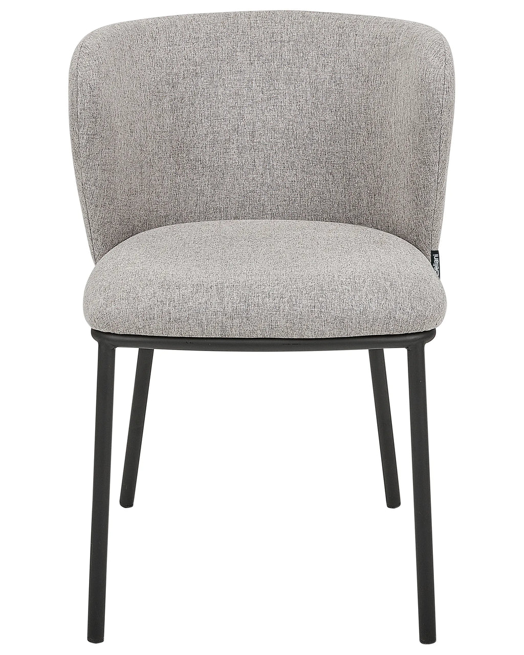 Set of 2 Dining Chairs MINA Fabric Grey