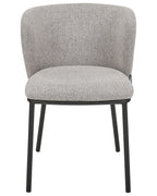 Set of 2 Dining Chairs MINA Fabric Grey