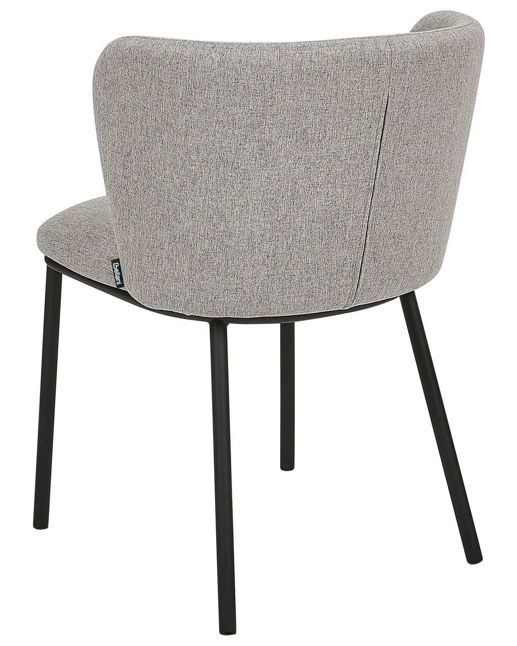 Set of 2 Dining Chairs MINA Fabric Grey