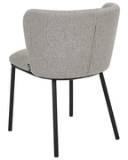 Set of 2 Dining Chairs MINA Fabric Grey