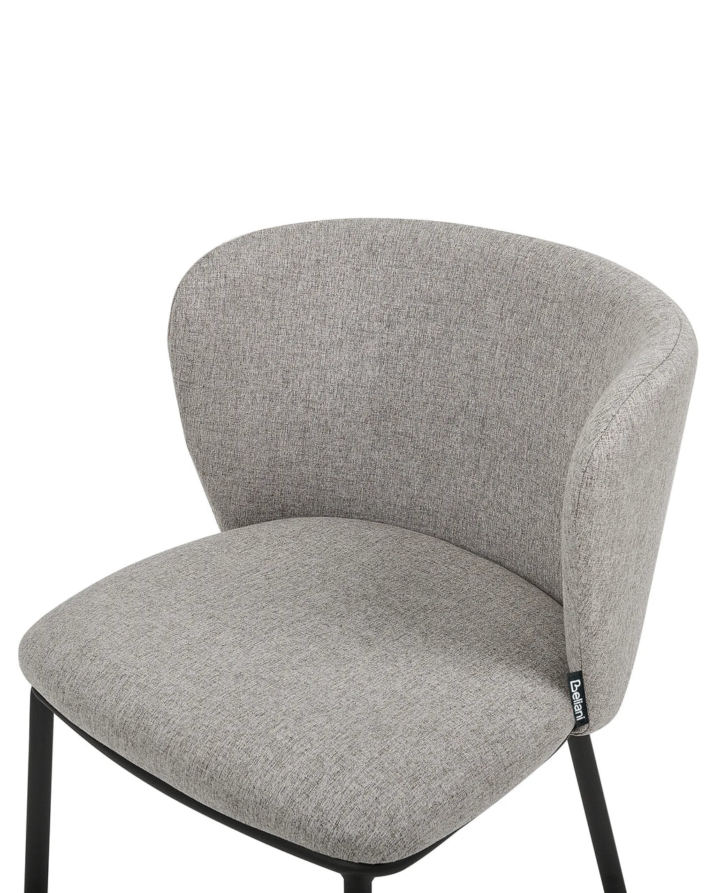 Set of 2 Dining Chairs MINA Fabric Grey