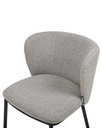 Set of 2 Dining Chairs MINA Fabric Grey