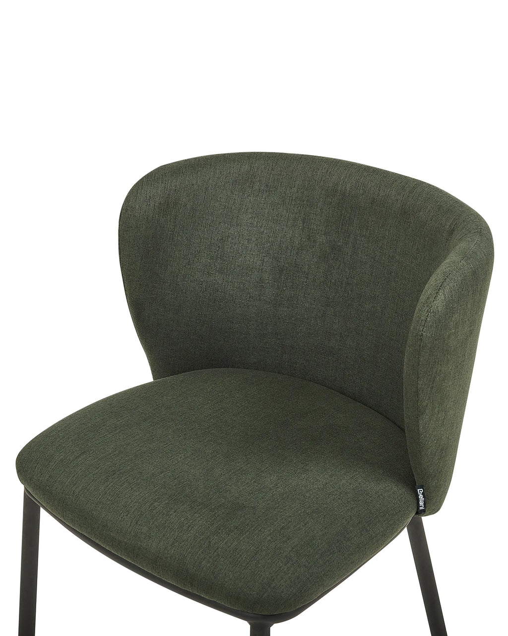 Set of 2 Dining Chairs MINA Fabric Dark Green