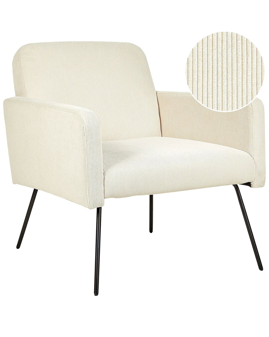 Armchair NARKEN Corduroy Light Beige