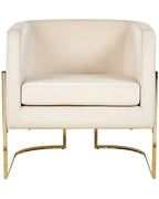 Armchair SIRKKA Velvet Light Beige
