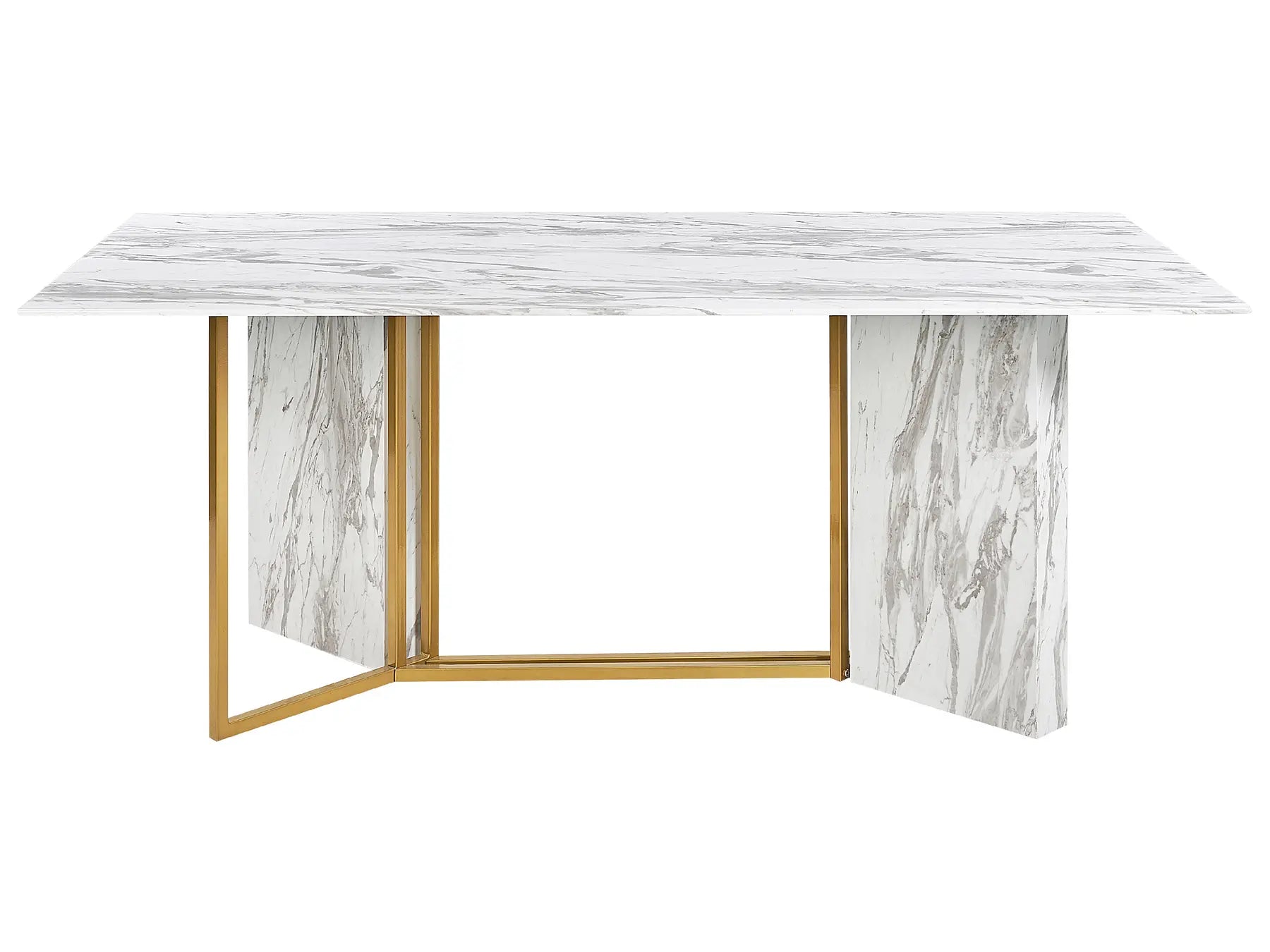 Dining Table CALCIO White Marble 200 cm 100 cm
