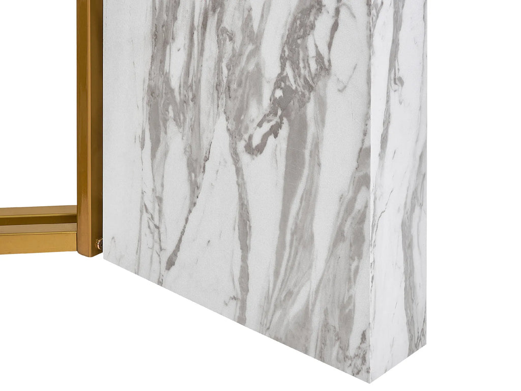 Dining Table CALCIO White Marble 200 cm 100 cm