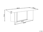 Dining Table CALCIO White Marble 200 cm 100 cm