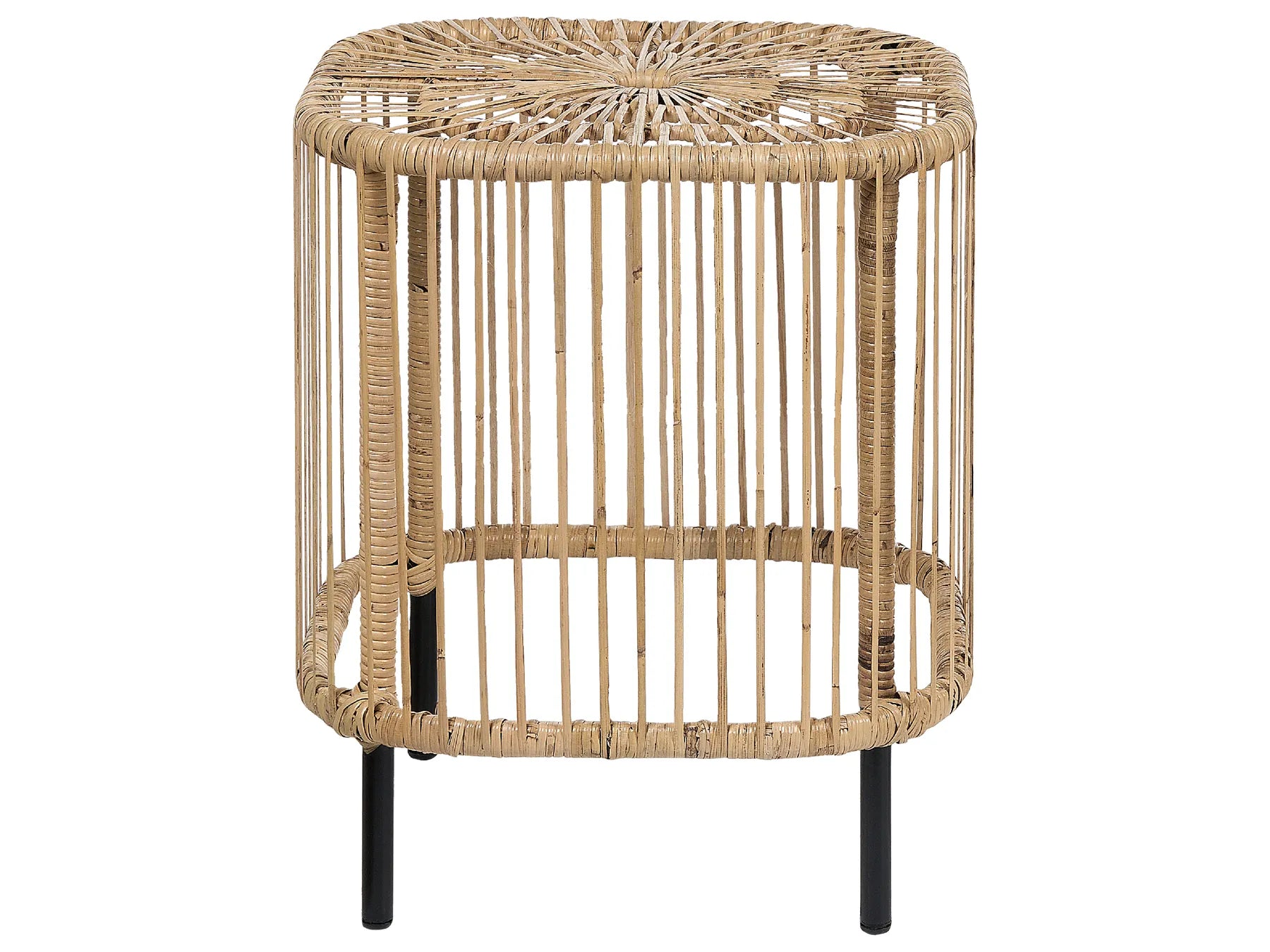 Set of 2 Coffee Tables CESENATICO Rattan Natural
