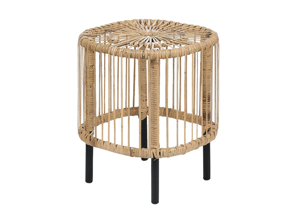 Set of 2 Coffee Tables CESENATICO Rattan Natural
