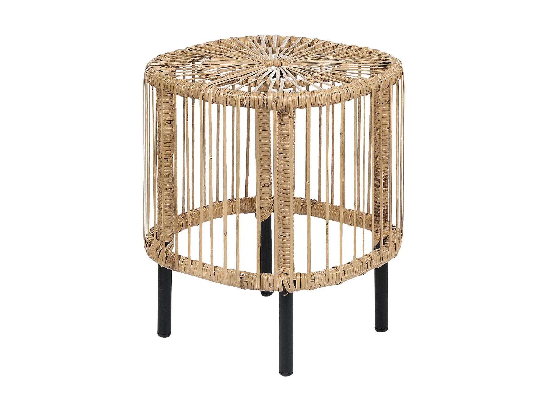 Set of 2 Coffee Tables CESENATICO Rattan Natural