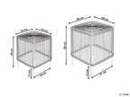 Set of 2 Coffee Tables CESENATICO Rattan Natural