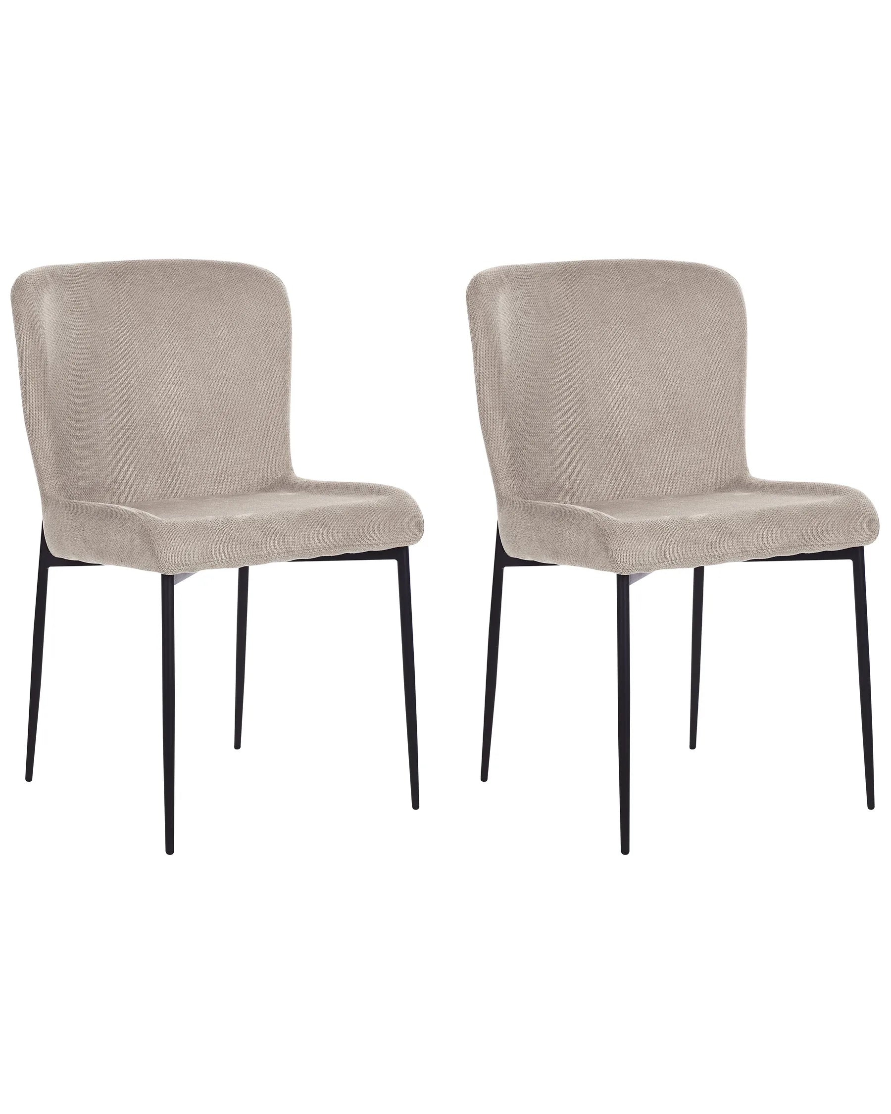 Set of 2 Dining Chairs ADA Fabric Taupe