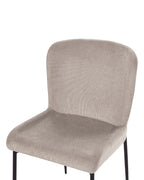 Set of 2 Dining Chairs ADA Fabric Taupe