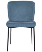 Set of 2 Dining Chairs ADA Fabric Blue