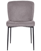 Set of 2 Dining Chairs ADA Fabric Dark Grey