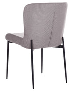 Set of 2 Dining Chairs ADA Fabric Dark Grey