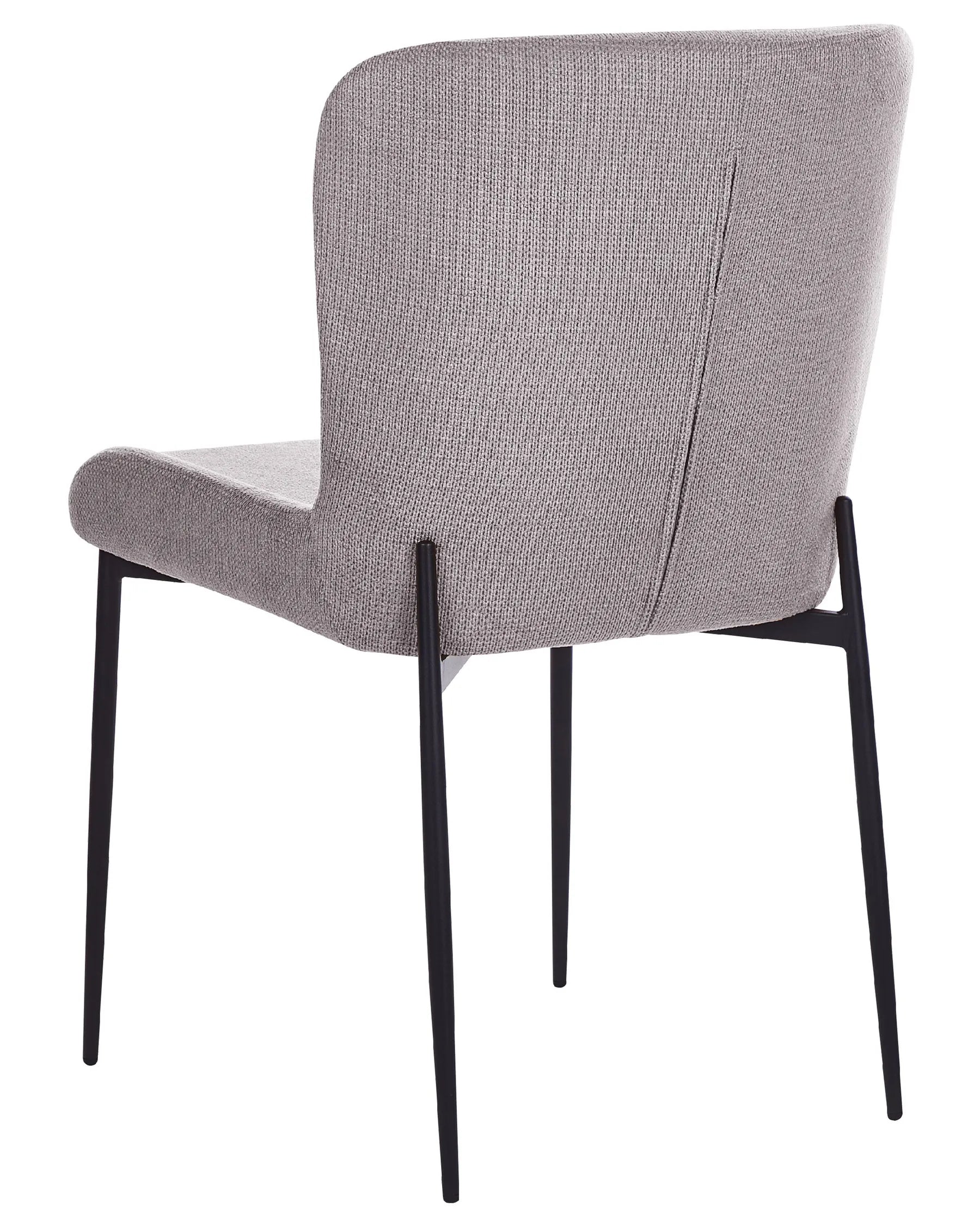 Set of 2 Dining Chairs ADA Fabric Dark Grey