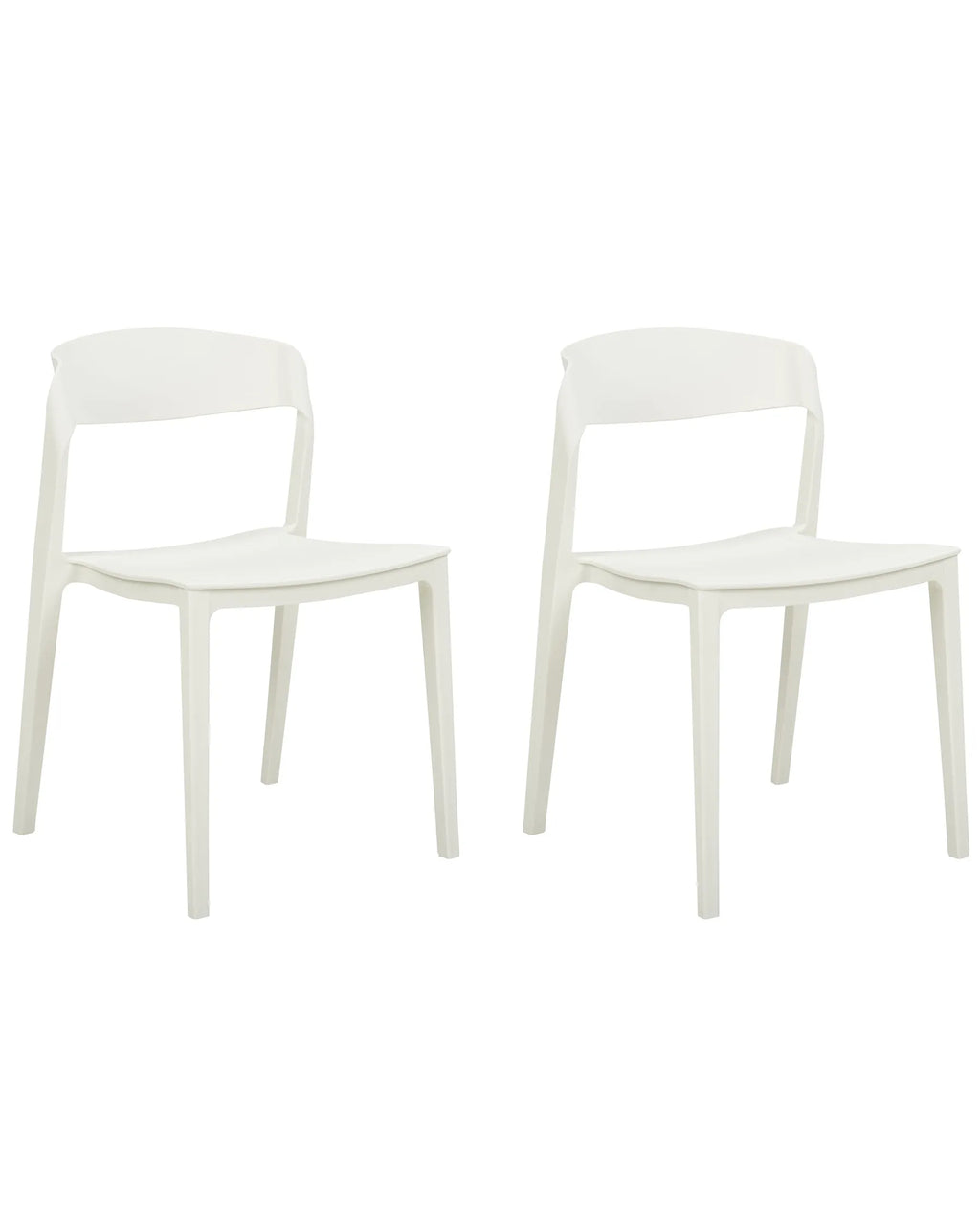 Set of 2 Dining Chairs SOMERS White