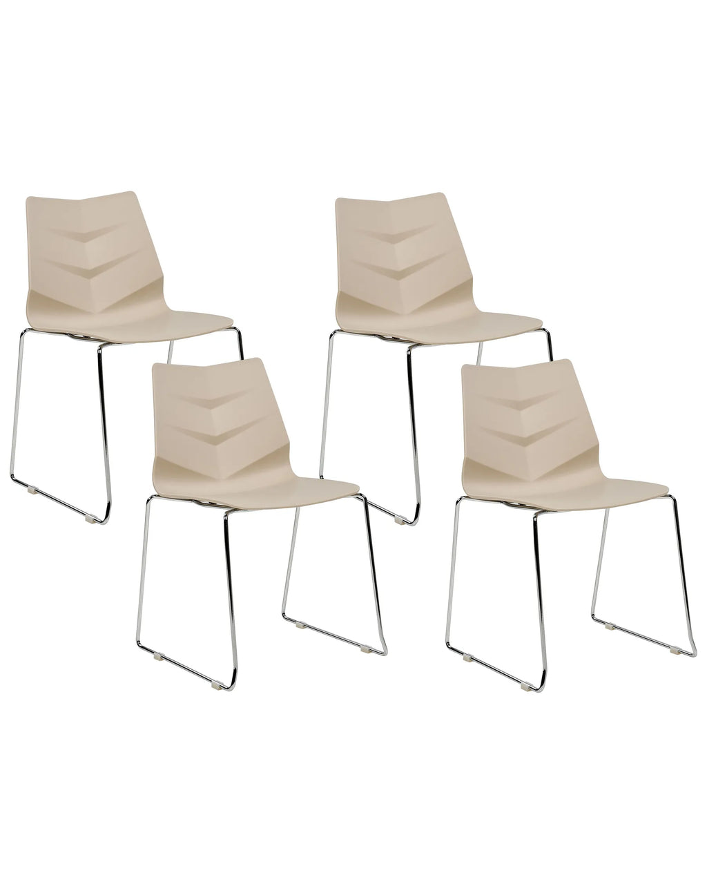 Set of 4 Dining Chairs HARTLEY Beige