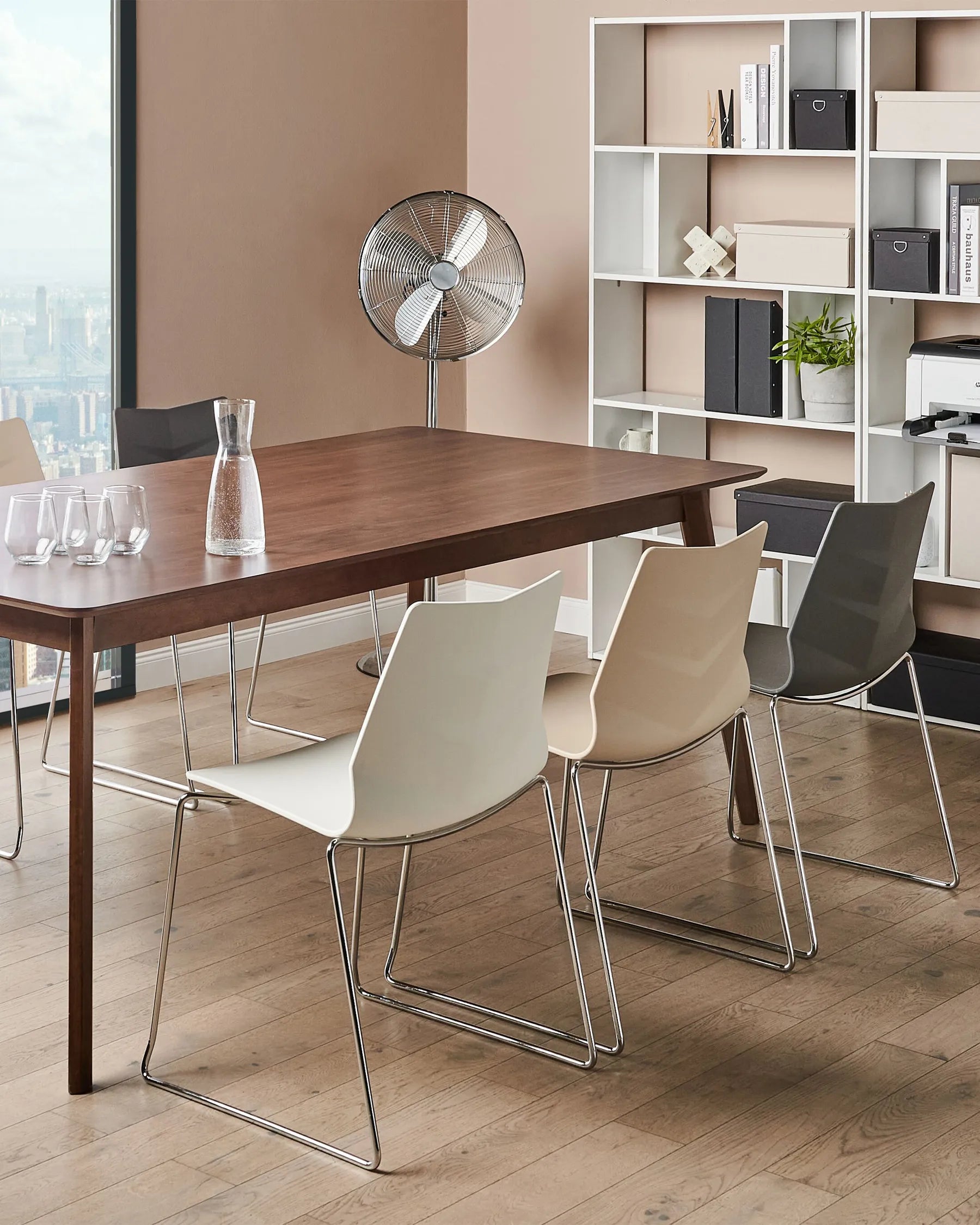 Set of 4 Dining Chairs HARTLEY Beige