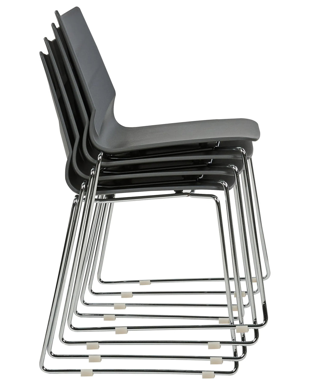Set of 4 Dining Chairs HARTLEY Dark Grey